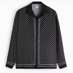 Zara Men's Black and White Geometric Jacket